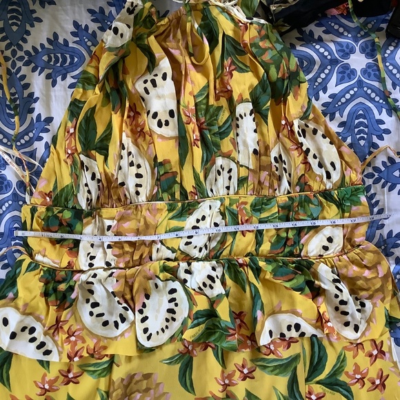 FARM RIO Biriba Sleeveless Midi Dress Yellow SZ XL - Picture 16 of 16